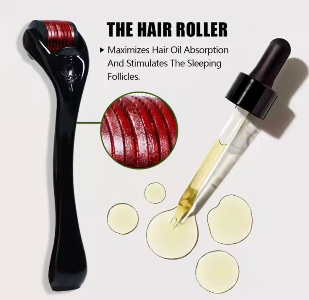 Hair Loss Regrowth Oil with Derma Roller