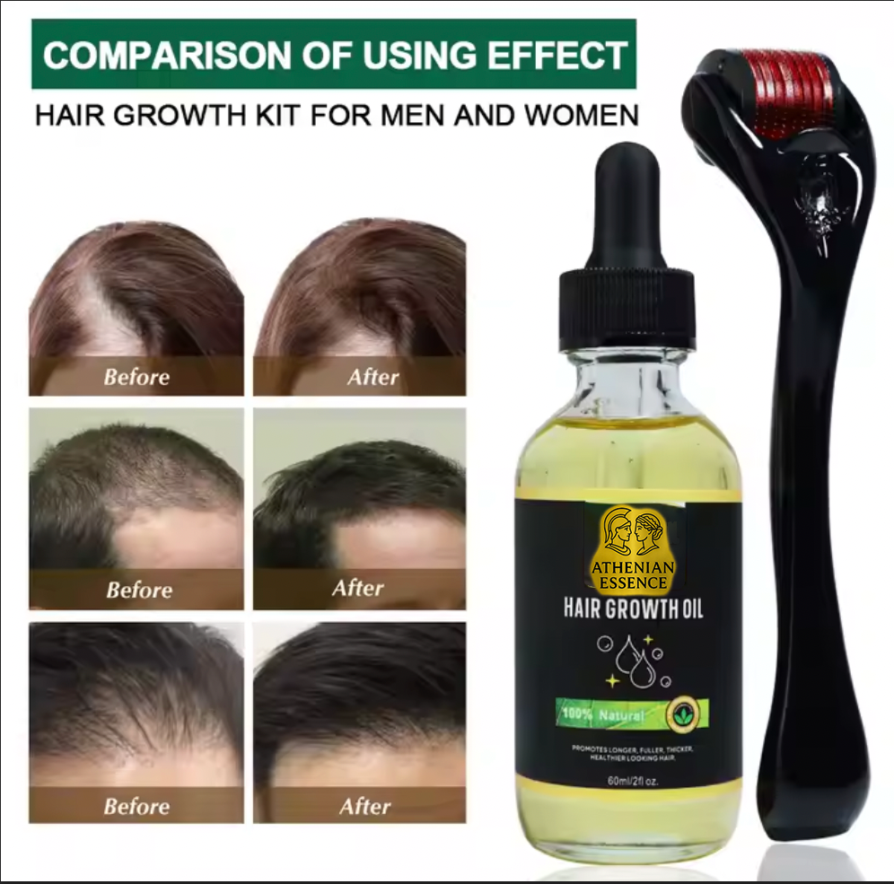 Hair Loss Regrowth Oil with Derma Roller